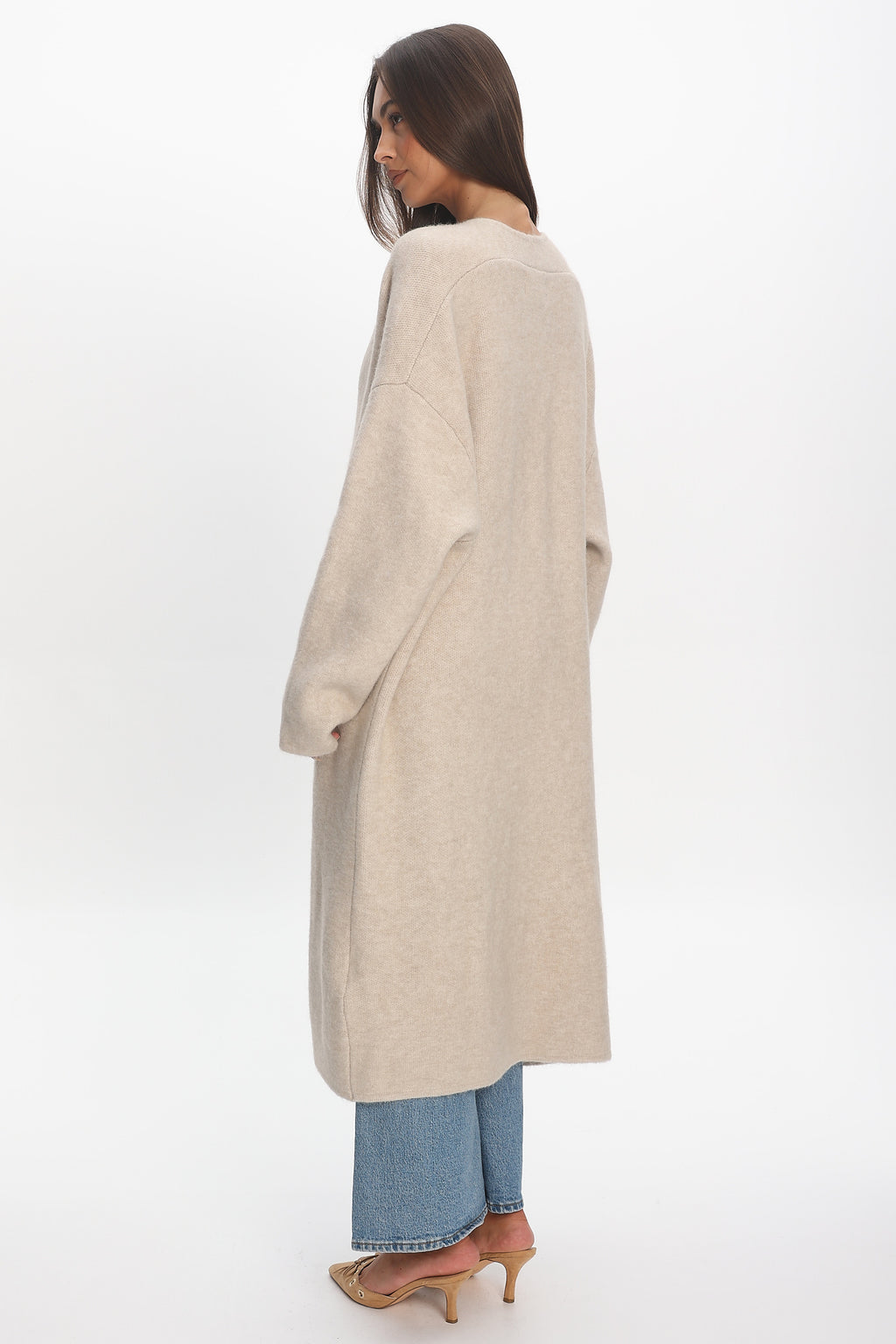 Last Light Longline Oversized Coat Oat by Selfie Leslie Australia