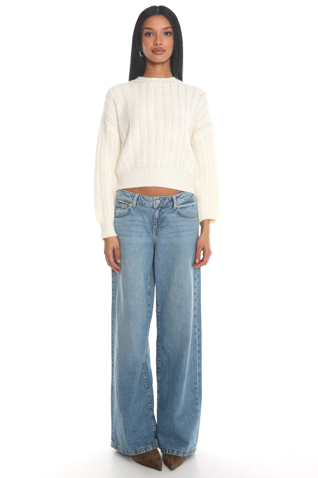Cadence Knit Sweater Cream by Selfie Leslie Australia