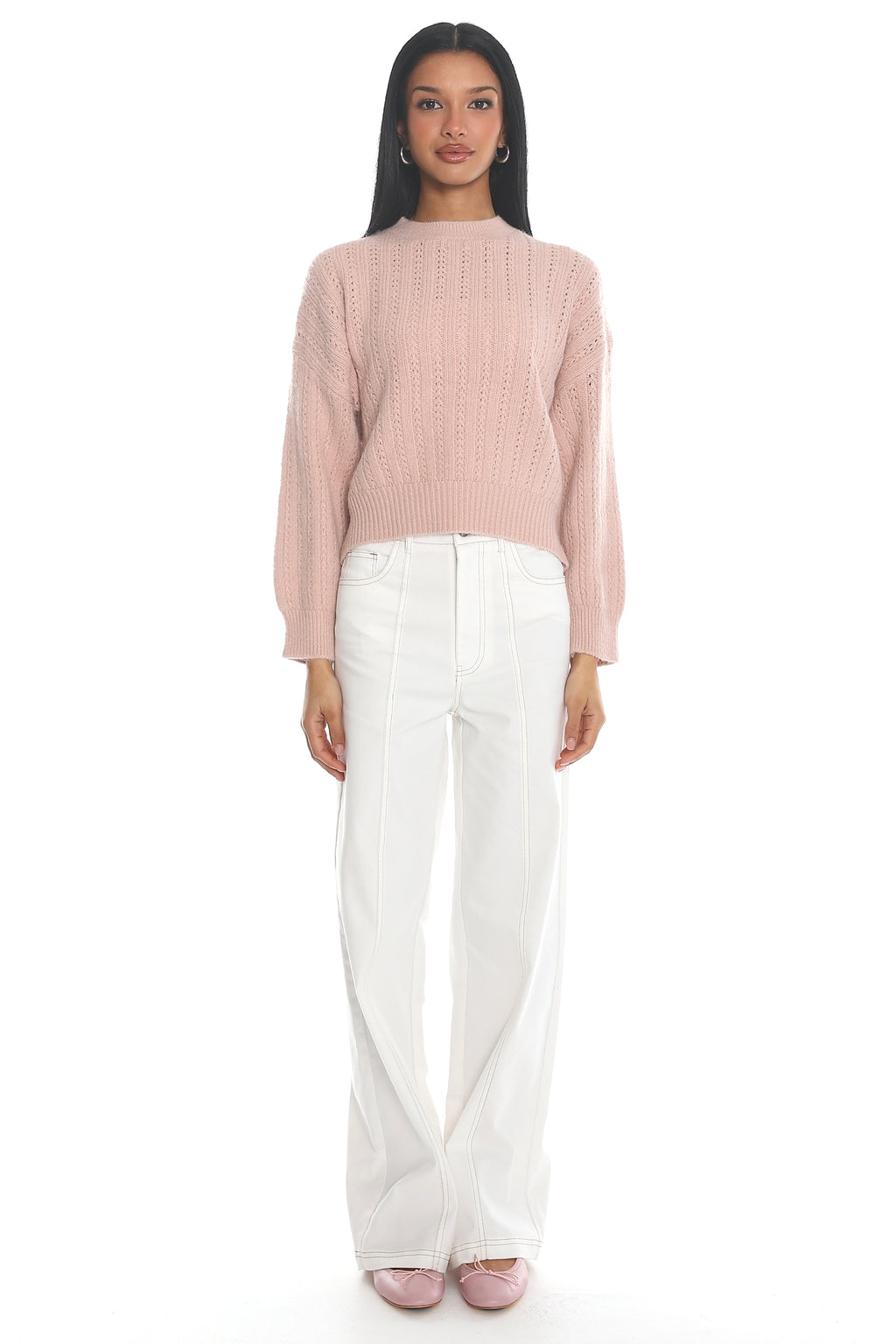 Cadence Knit Sweater Pink by Selfie Leslie Australia