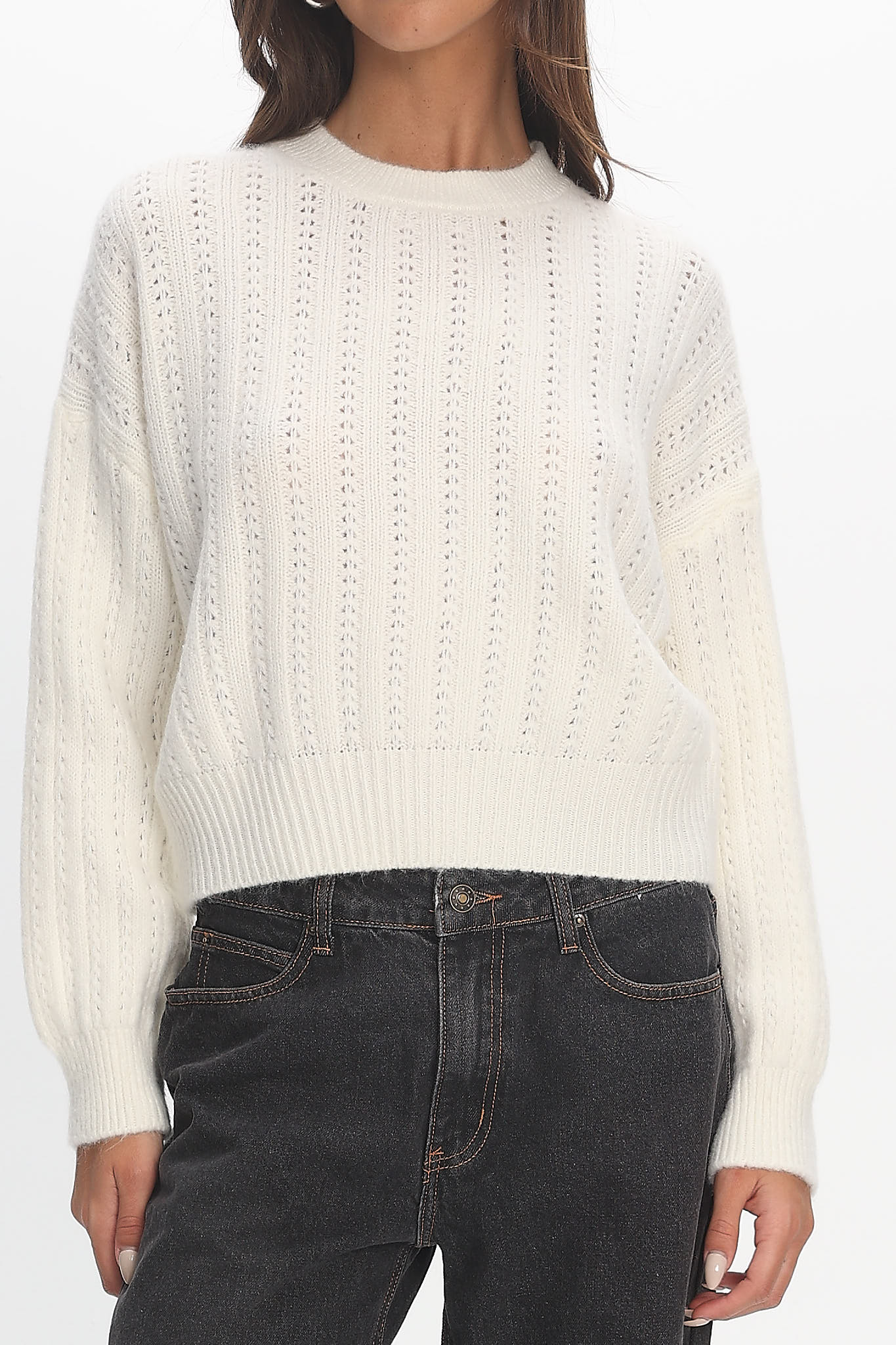 Cadence Knit Sweater Cream by Selfie Leslie Australia