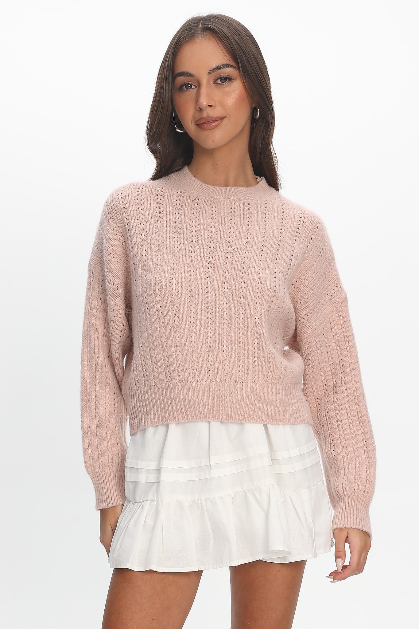 Cadence Knit Sweater Pink by Selfie Leslie Australia