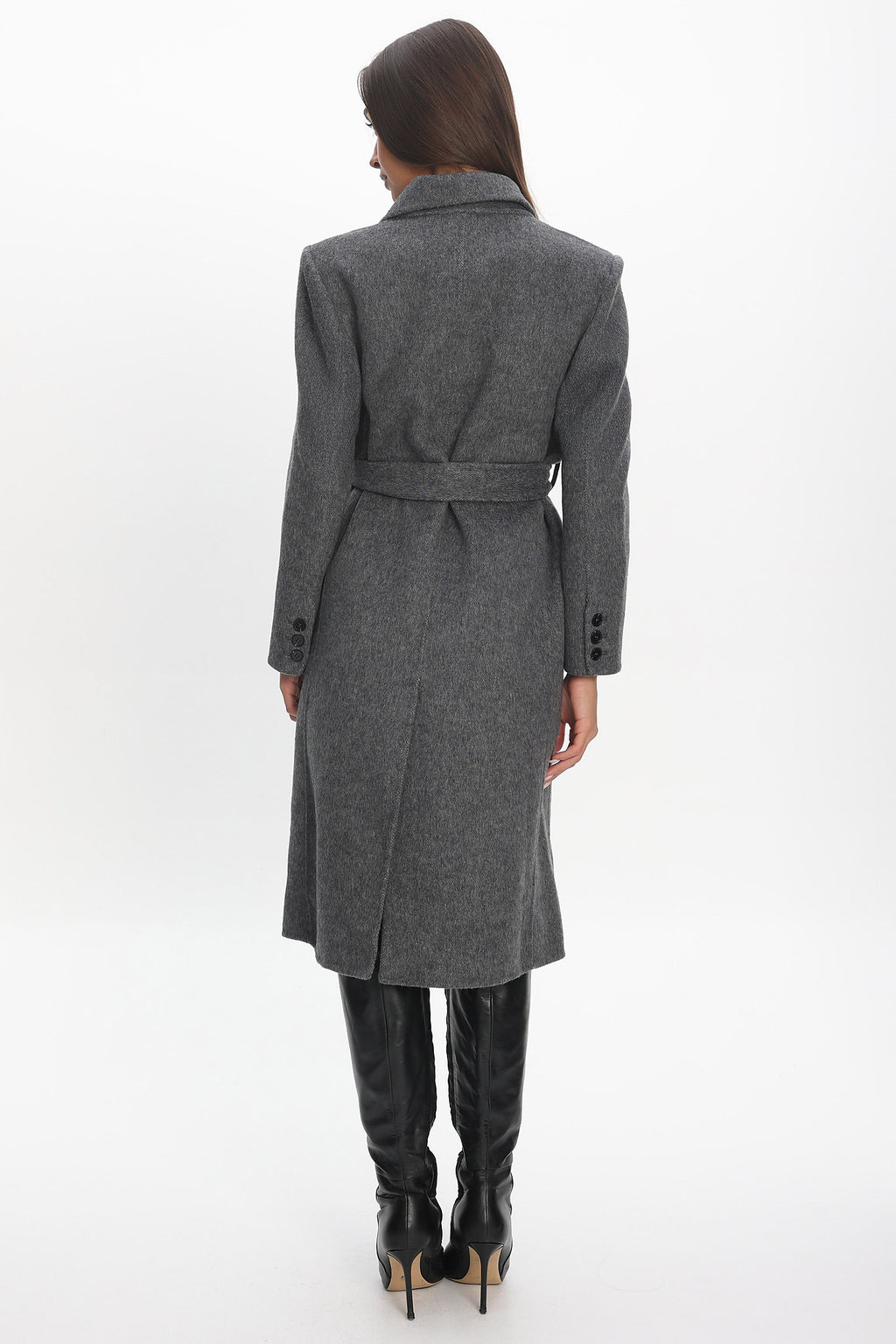 Luciana Waist Tie Trench Coat Grey by Selfie Leslie Australia