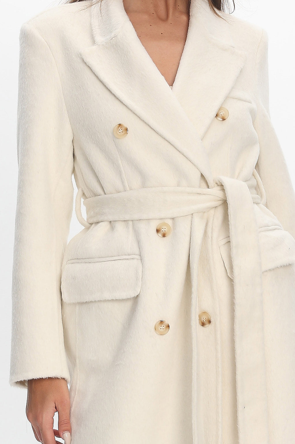 Luciana Waist Tie Trench Coat Oat by Selfie Leslie Australia