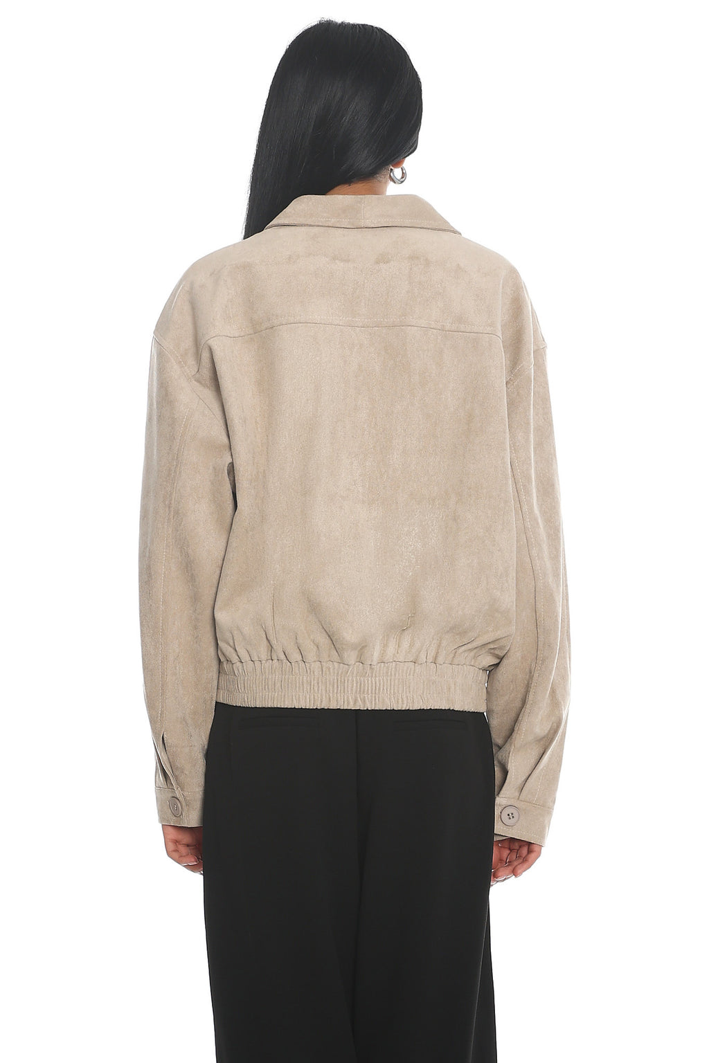 Rampage Faux Suede Blouson Jacket Sand by Selfie Leslie Australia