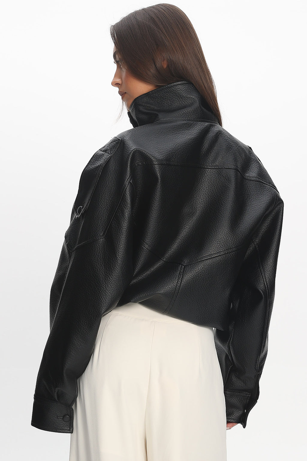 Bellarae High Neck Bomber Jacket Black by Selfie Leslie Australia