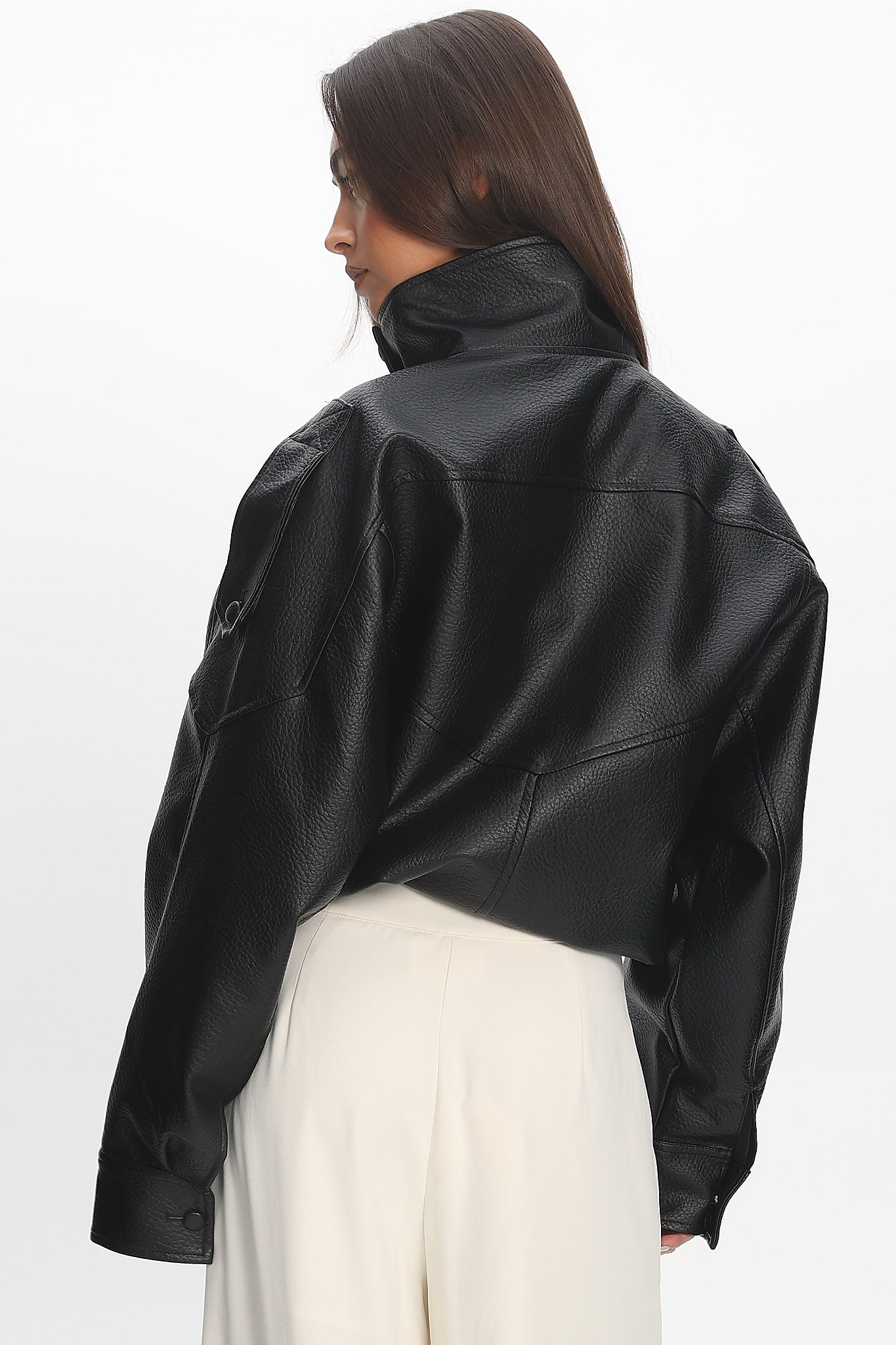 Bellarae High Neck Bomber Jacket Black by Selfie Leslie Australia