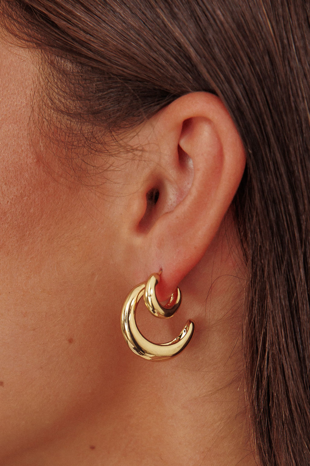 Cece Half-Hoop Earrings Set Gold Plated by Selfie Leslie Australia