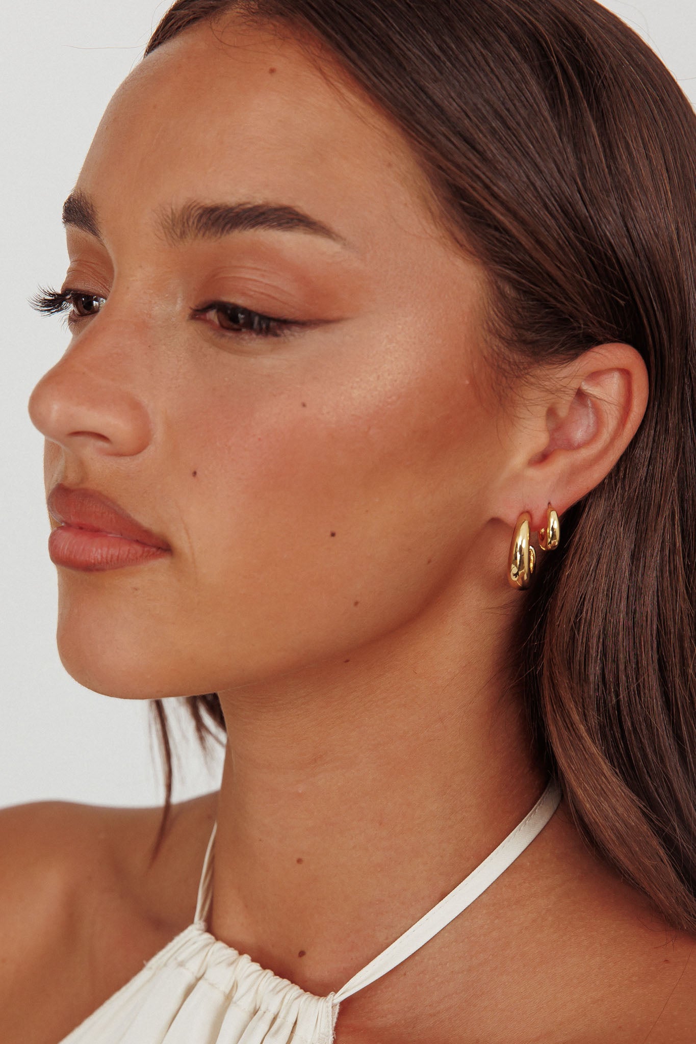 Cece Half-Hoop Earrings Set Gold Plated by Selfie Leslie Australia