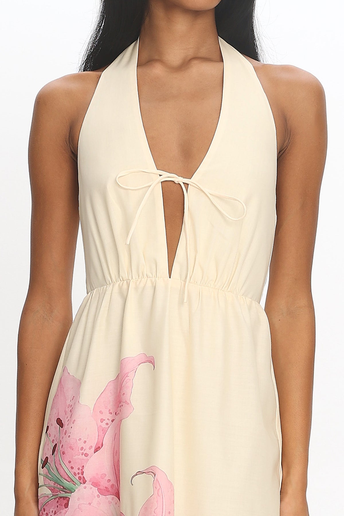 Frangipane Halter Maxi Dress Butter