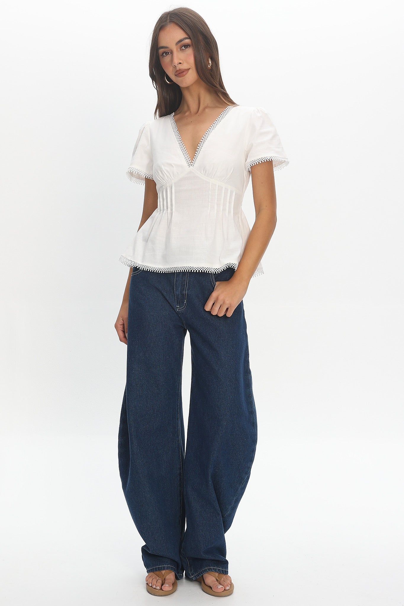 Prairie Rose Pintuck Blouse Off White