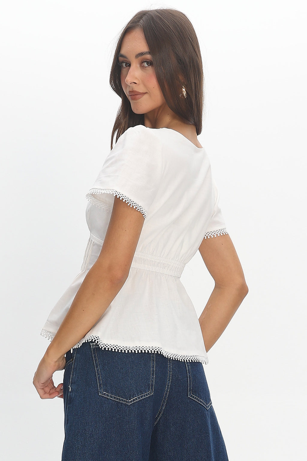 Prairie Rose Pintuck Blouse Off White