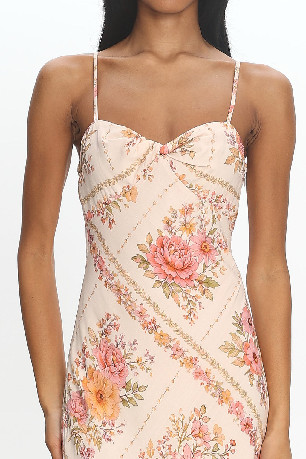 Rosalind Twist-Front Handkerchief Dress Pink