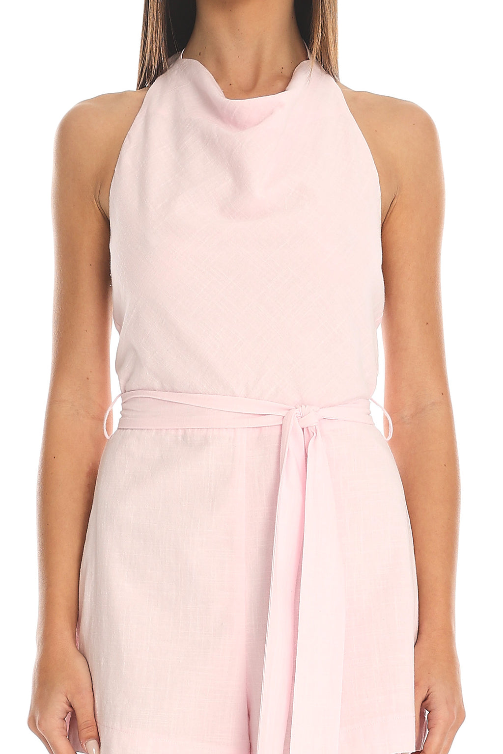 Field of Dreams Belted Romper Rosewater