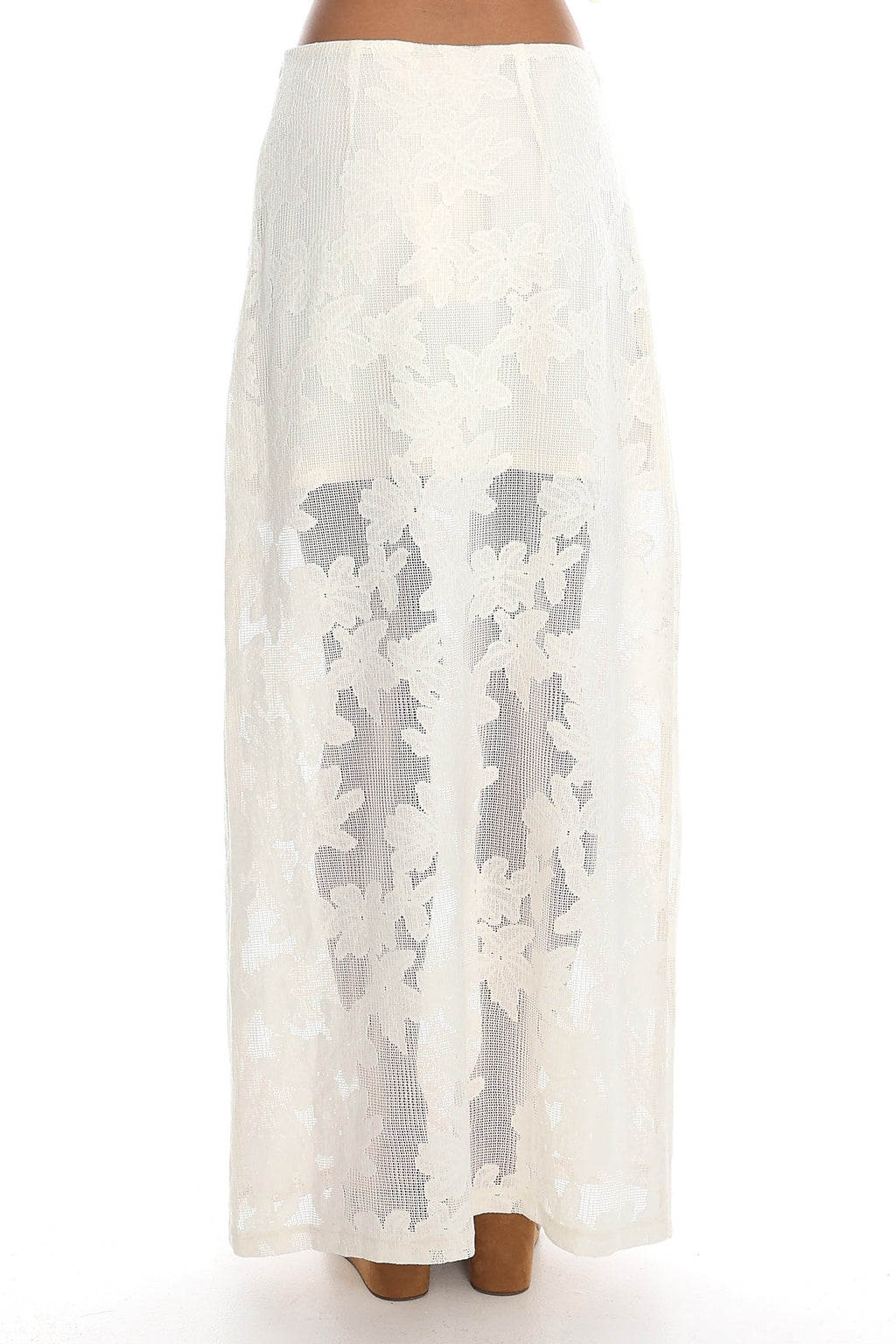 Sol Blanca Column Maxi Skirt Off White