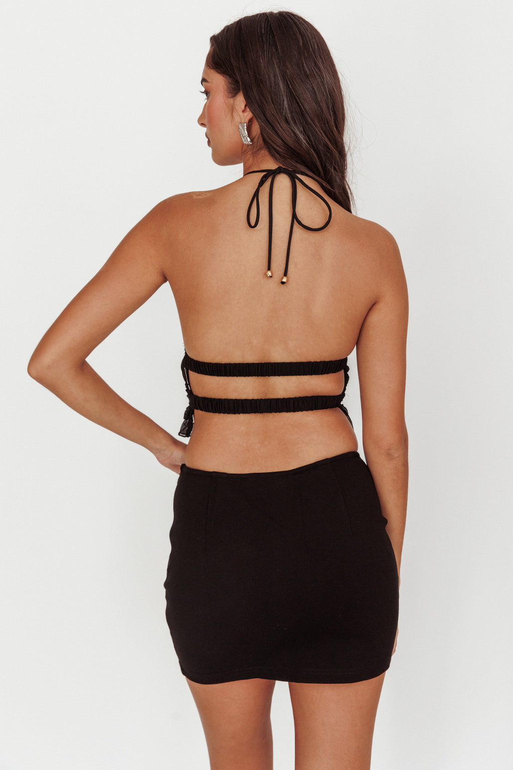 Caitlyn Bodycon Mini Skirt Black by Selfie Leslie Australia