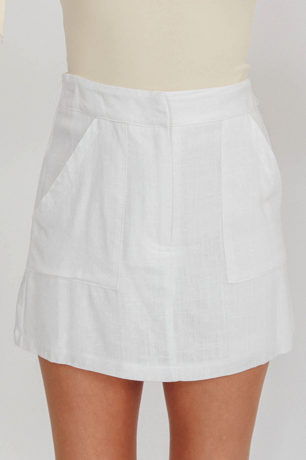 Euphoria Linen Skort White by Selfie Leslie Australia