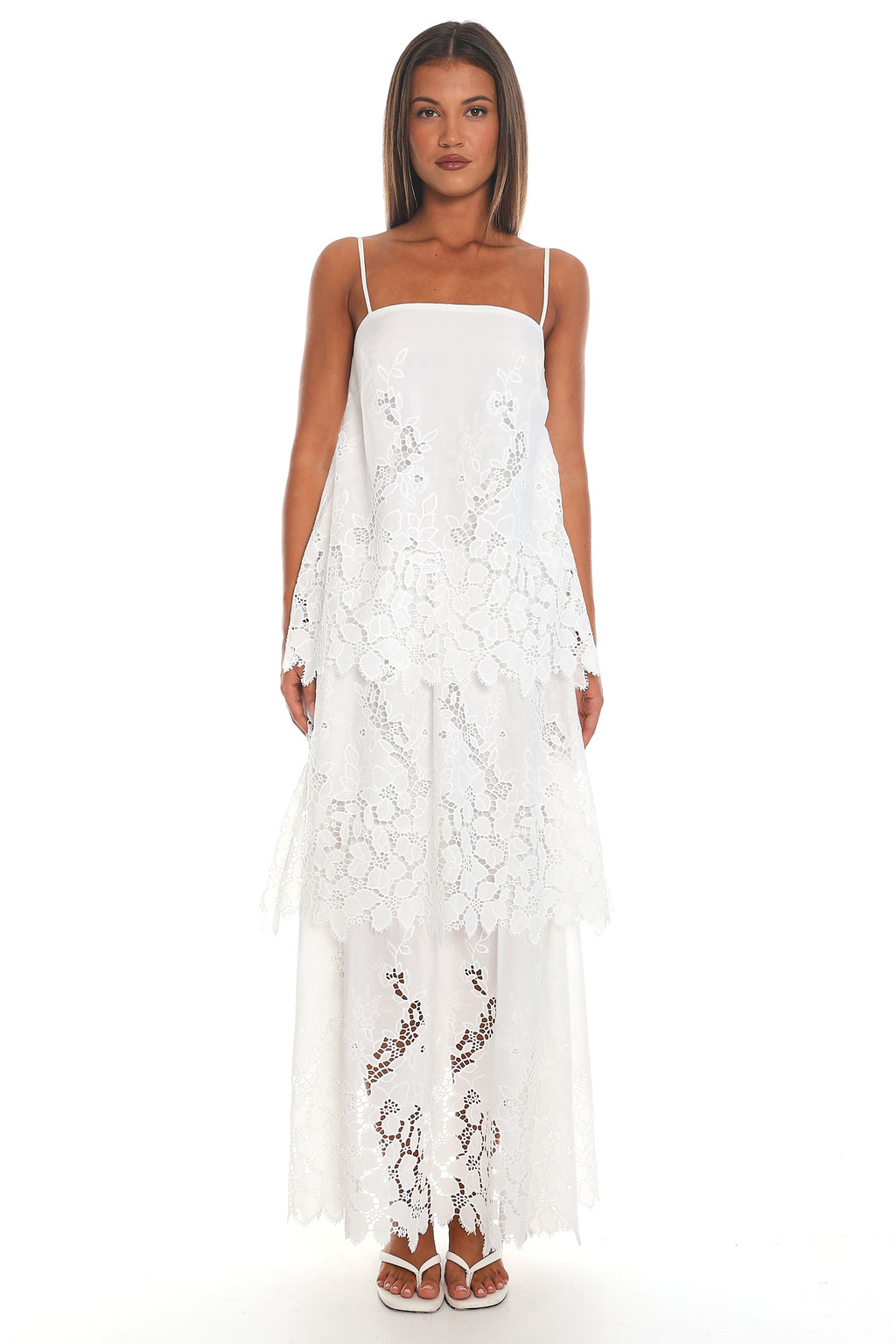 Amalfi Afternoon Tiered Maxi Dress White
