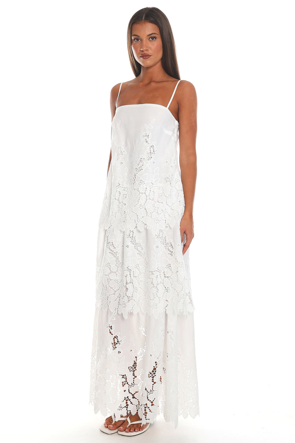 Amalfi Afternoon Tiered Maxi Dress White