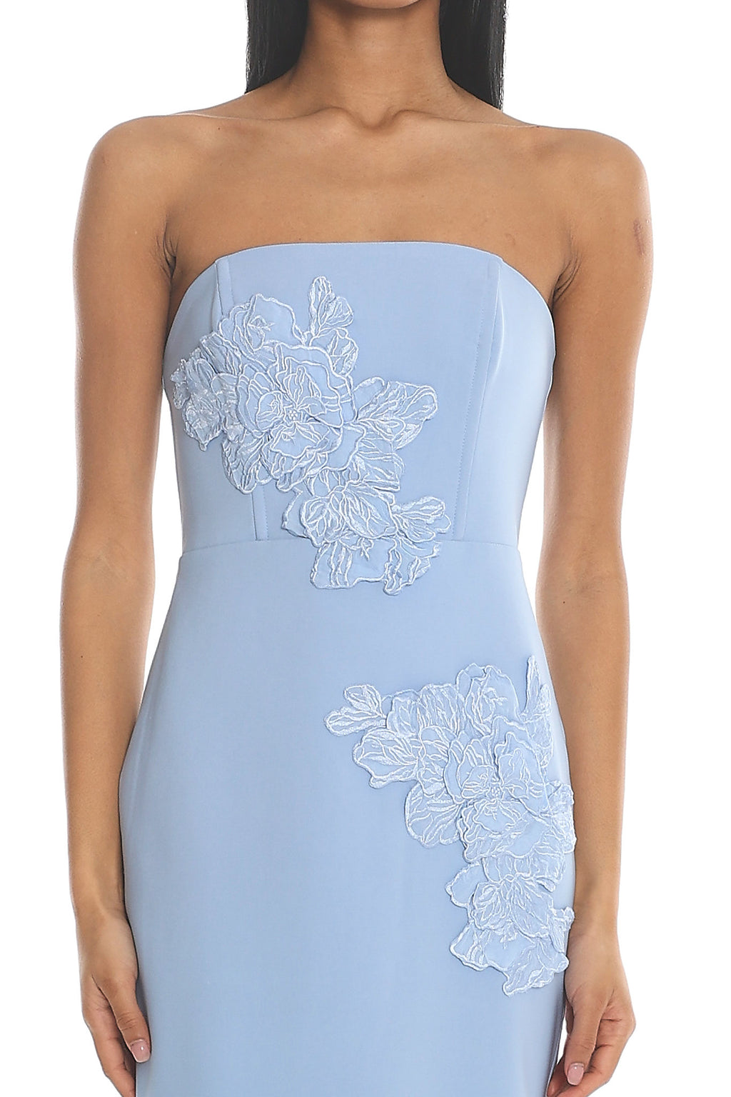 Marilla Strapless Column Maxi Dress Blue