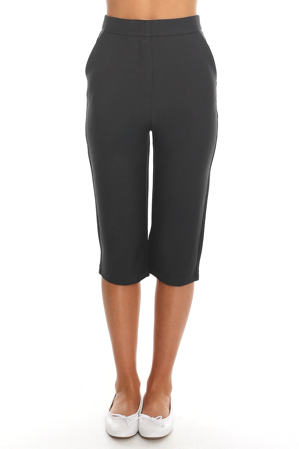 City Slicker Capri Pants Dark Grey