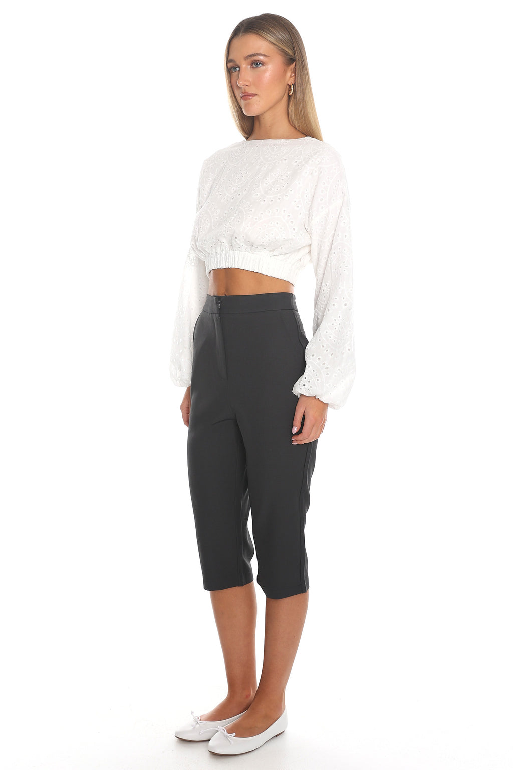 City Slicker Capri Pants Dark Grey
