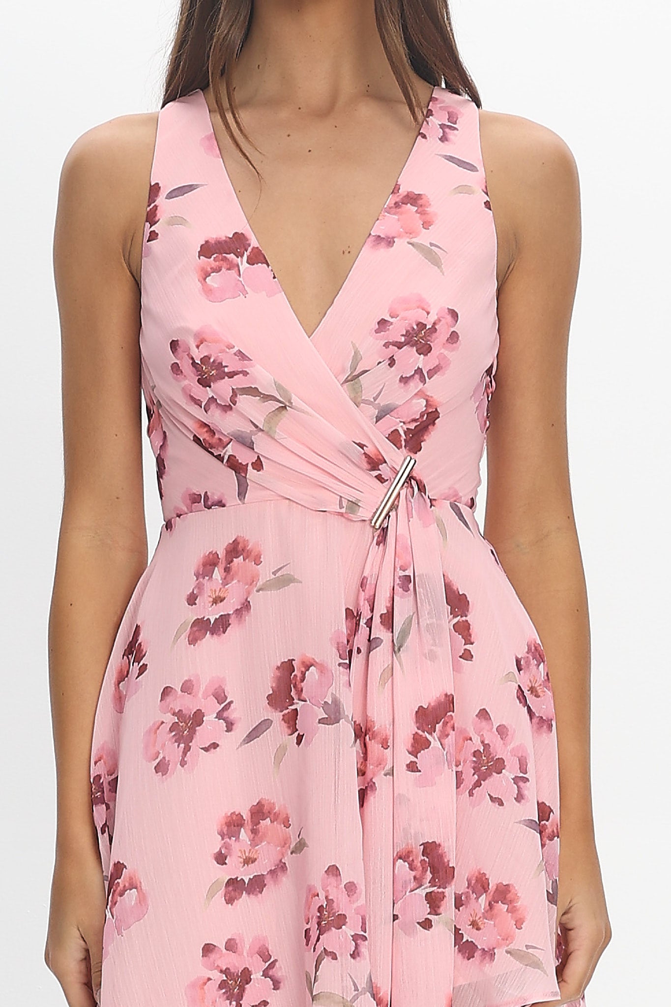 Riviera Nights Wrap Mini Dress Burgundy