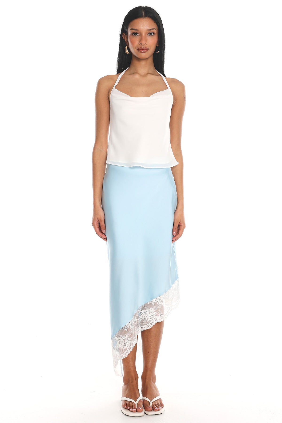 Sweet Loving Halter Crop Top White