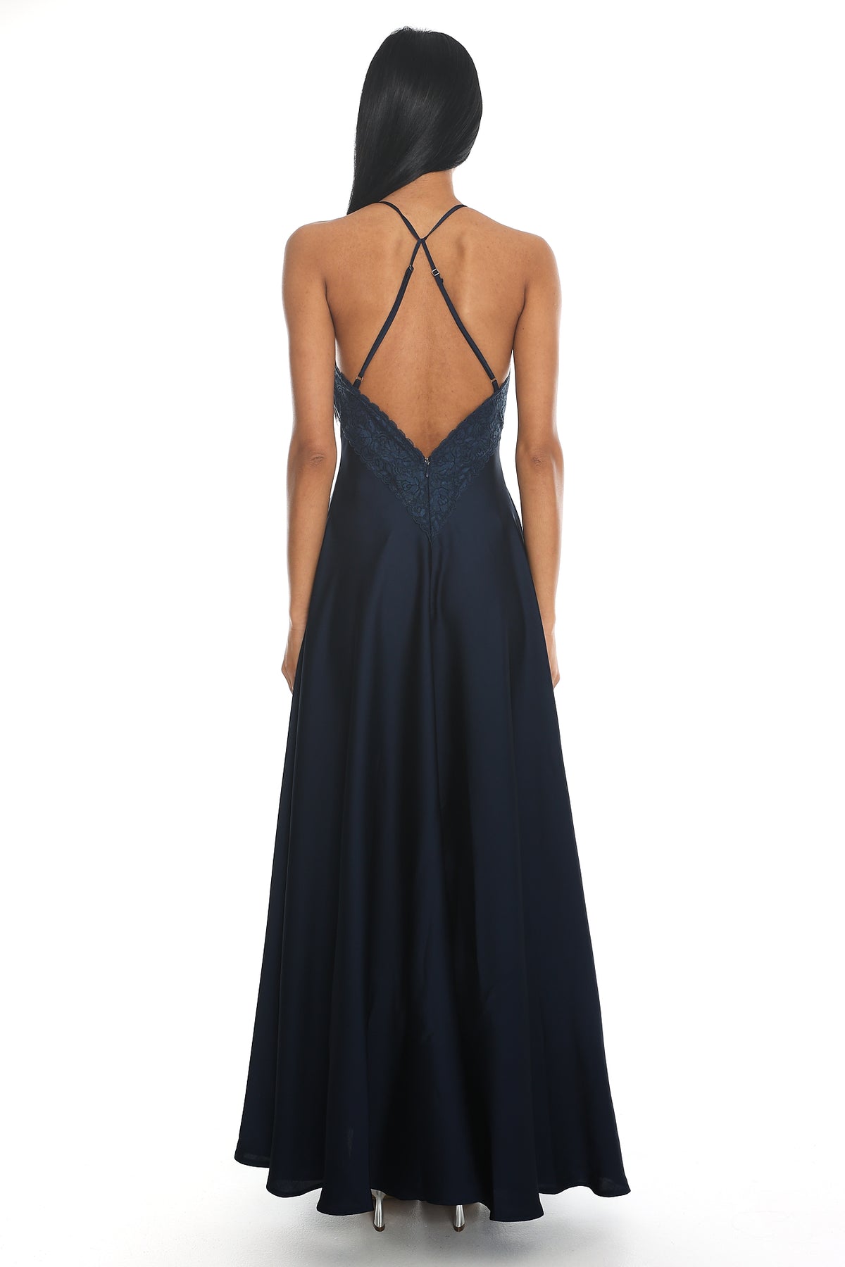 Andreis Cowl Neck Maxi Dress Navy by Selfie Leslie Australia