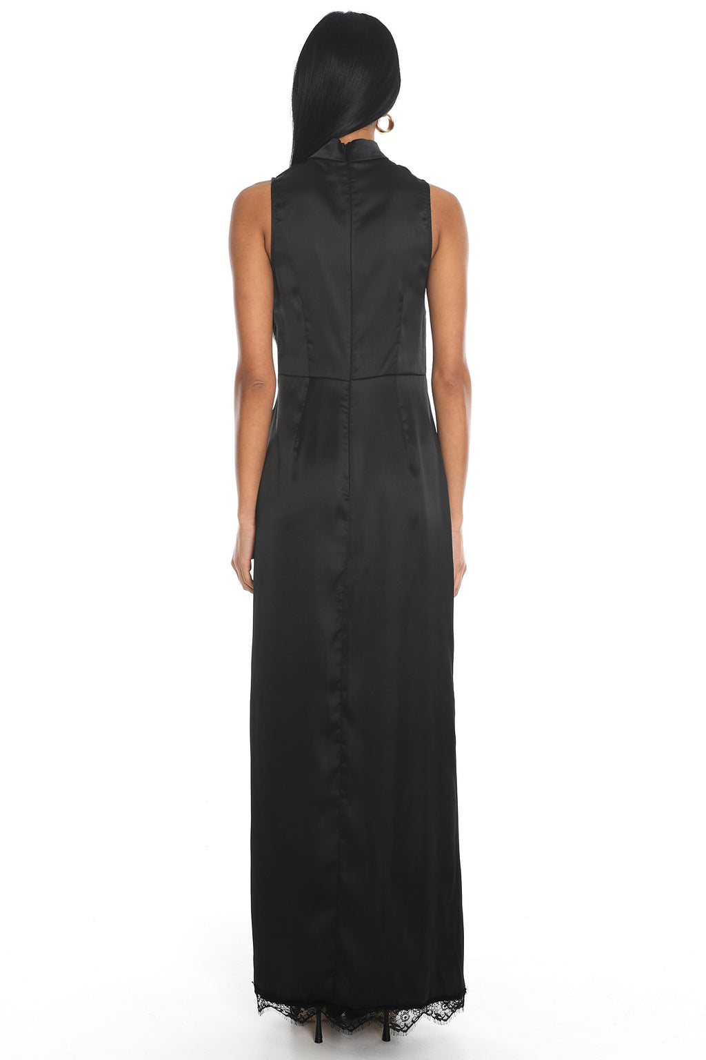 Stolen Whisper Satin Maxi Dress Black