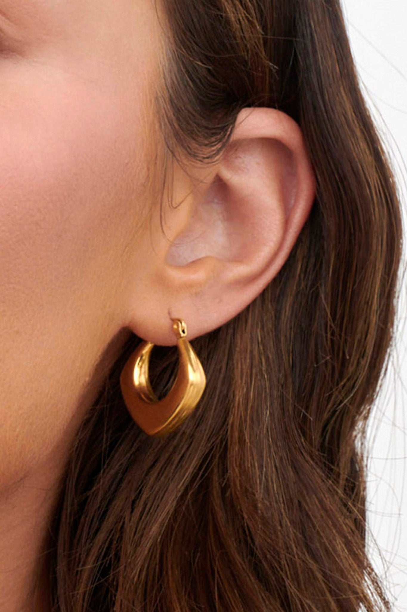Tilly Geometric Huggie Earrings Gold by Selfie Leslie Australia