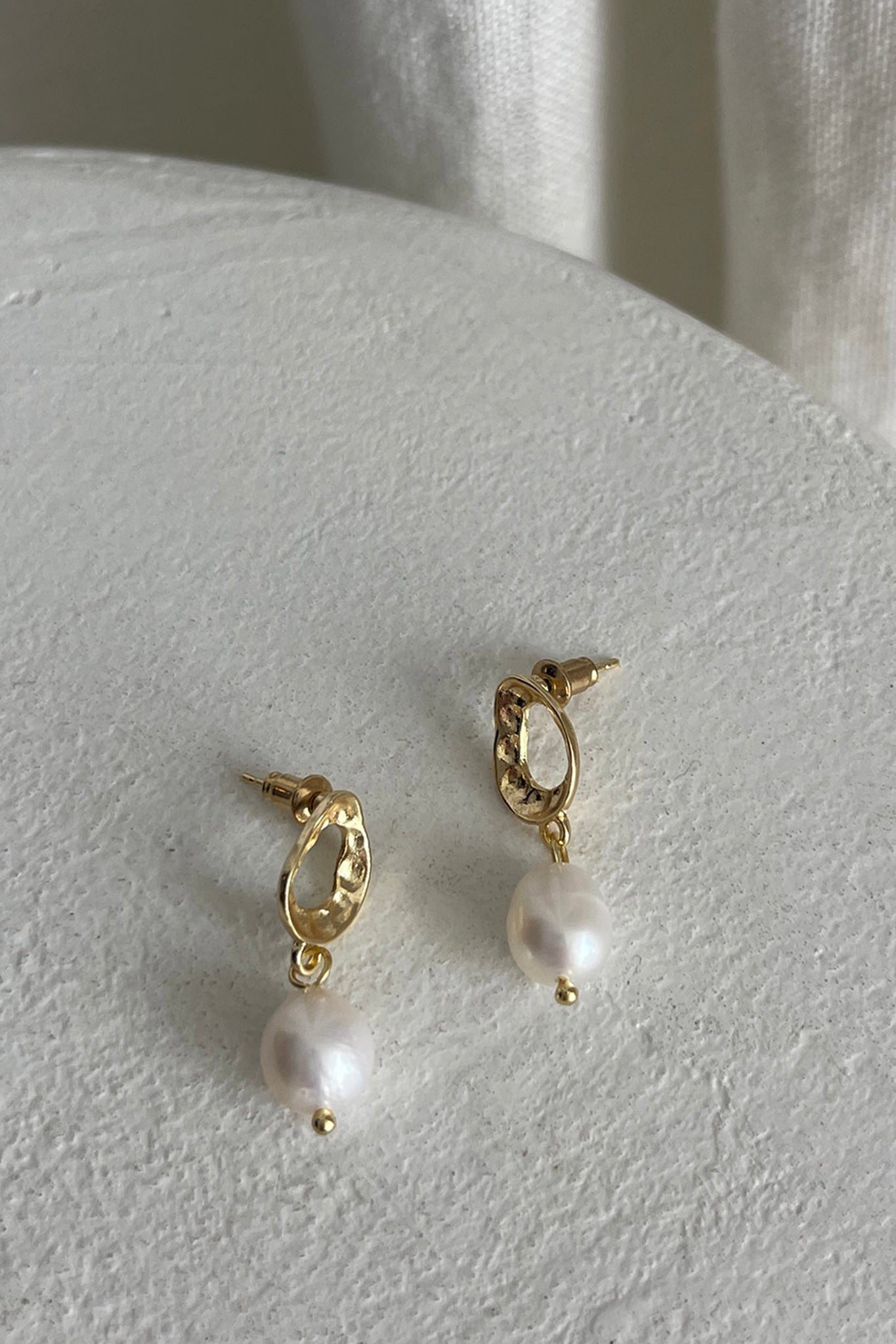 First Love Pearl Drop Earrings Gold by Selfie Leslie Australia