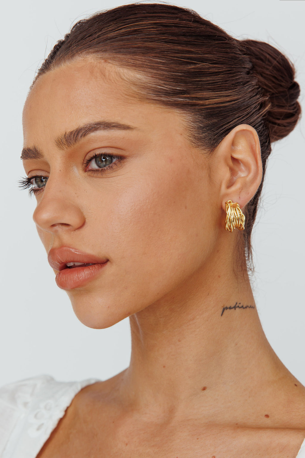 Halo Tangled Hoop Earrings Gold by Selfie Leslie Australia