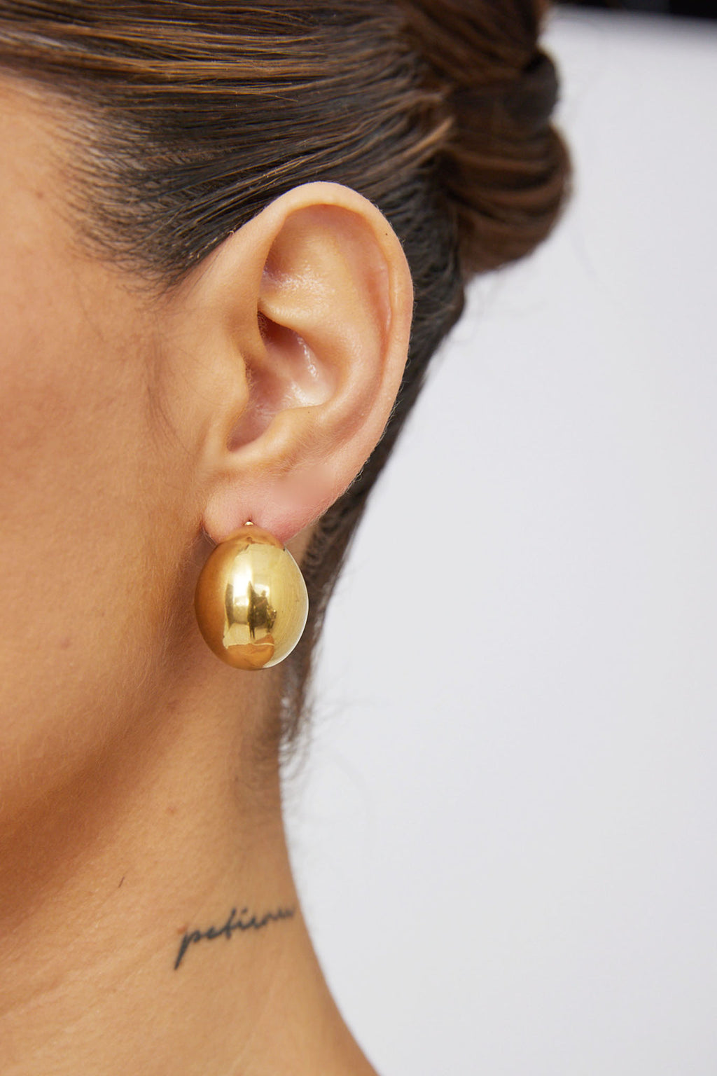 Arabia Dome Hoop Earrings Gold by Selfie Leslie Australia