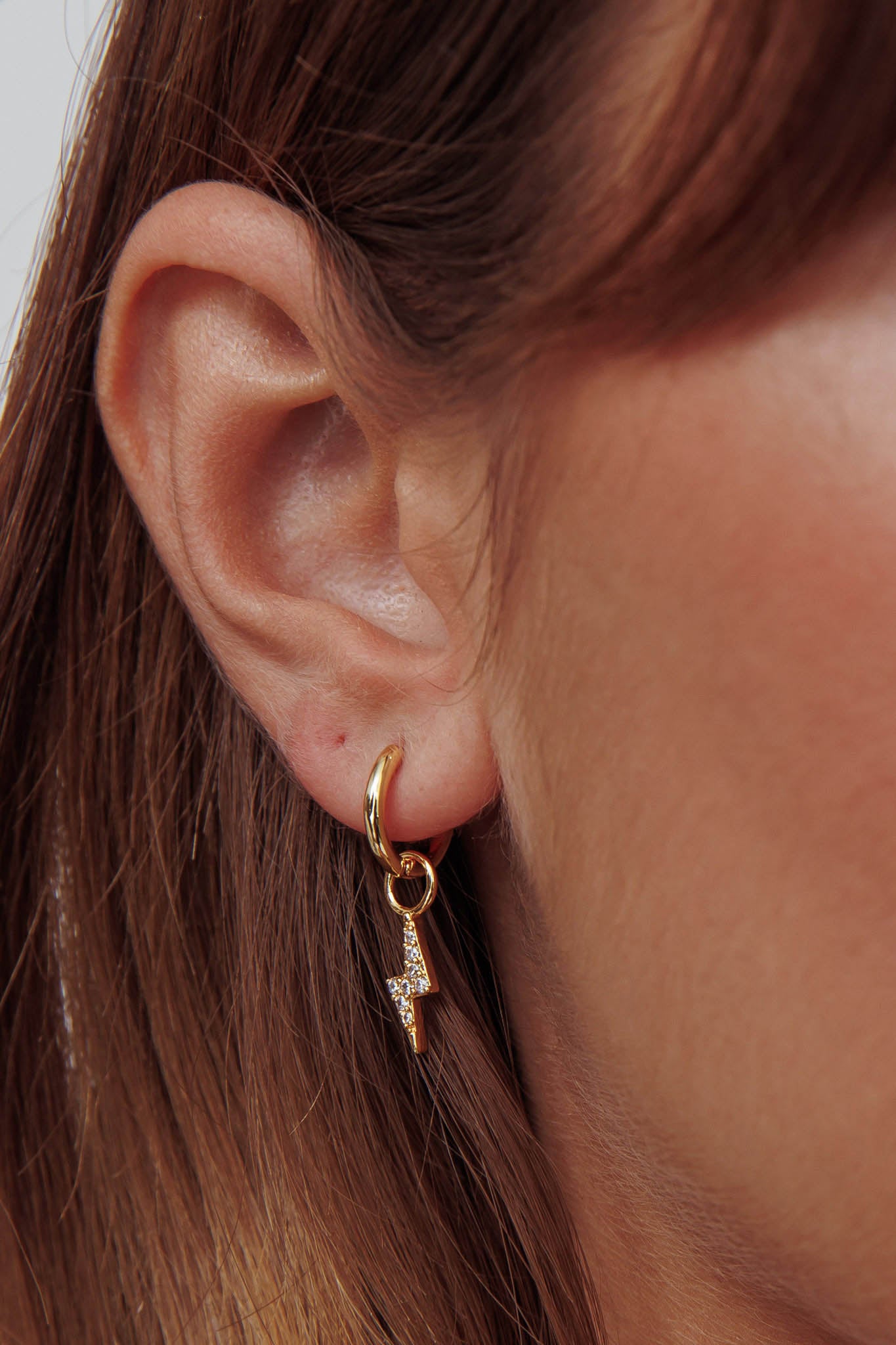 Celeste Lightning Zircon Earrings Gold by Selfie Leslie Australia