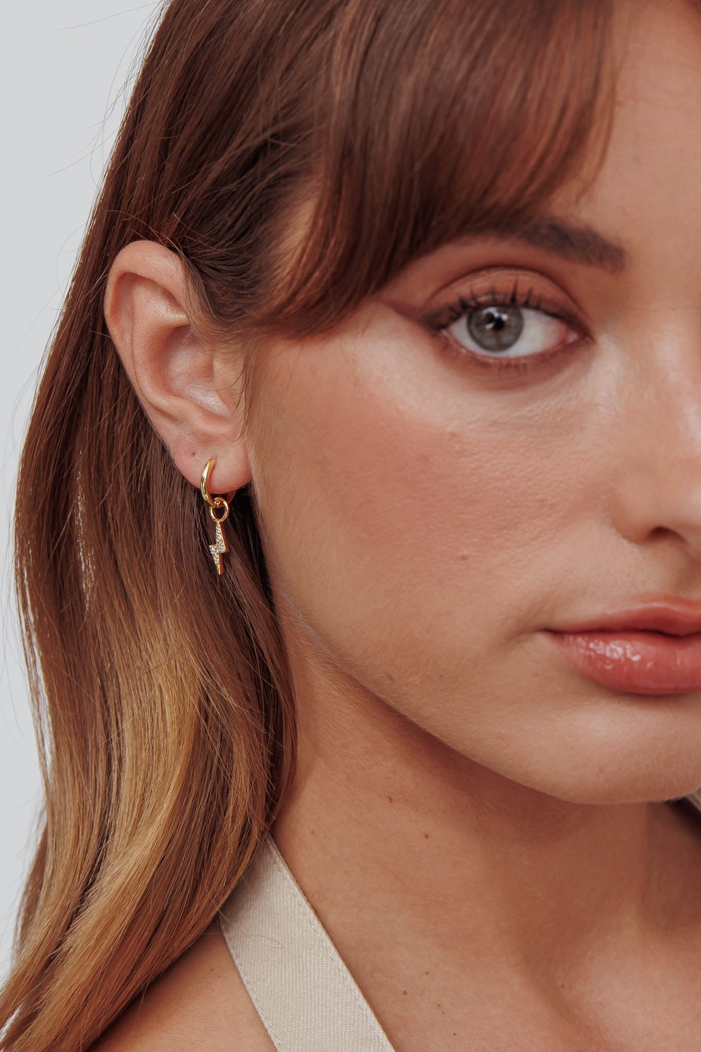 Celeste Lightning Zircon Earrings Gold by Selfie Leslie Australia