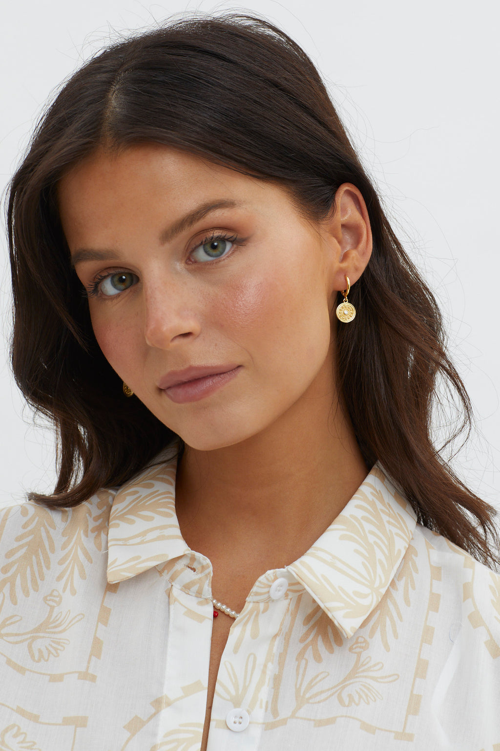 Inca Coin Dangle Earrings Gold by Selfie Leslie Australia
