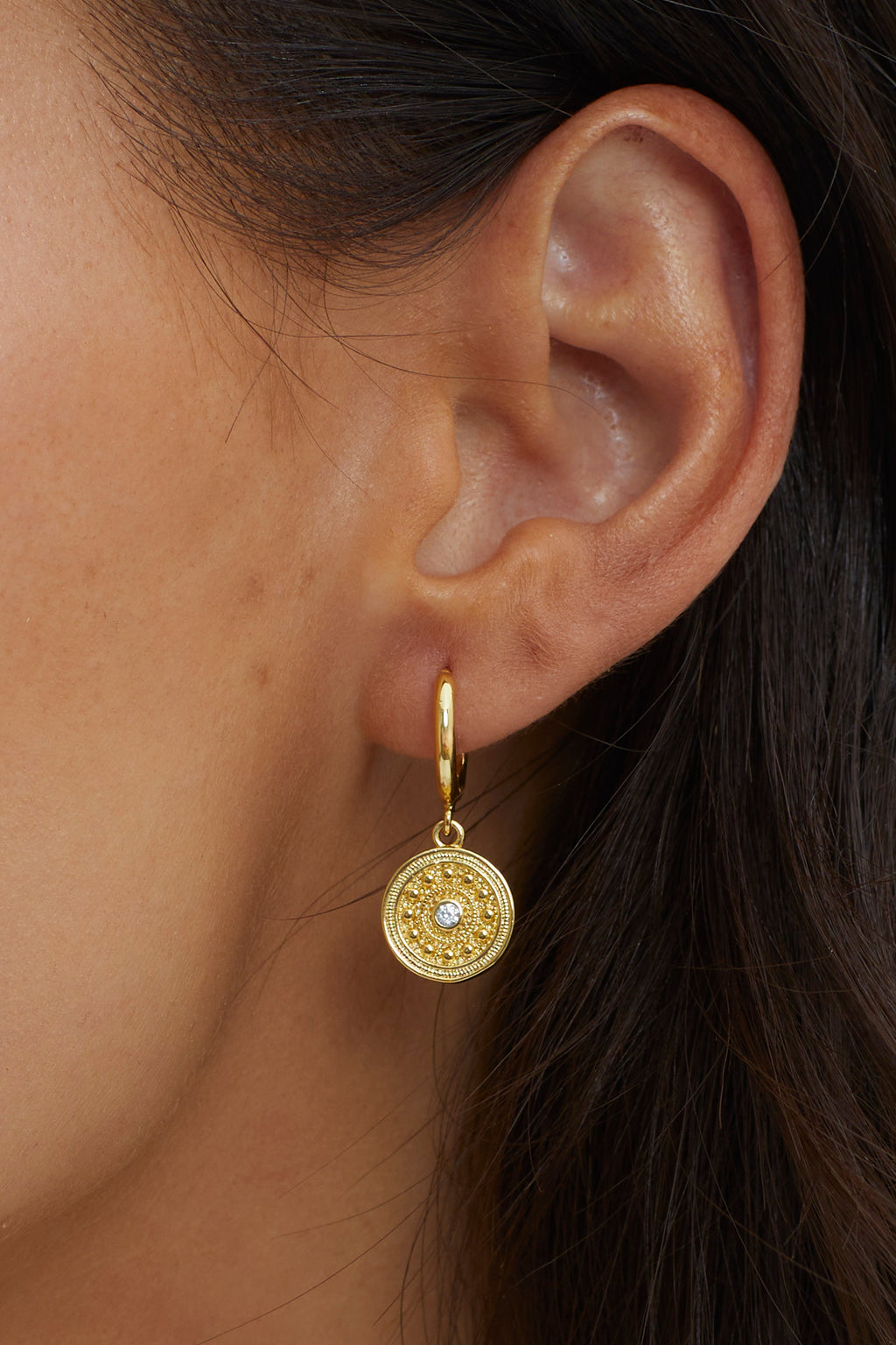 Inca Coin Dangle Earrings Gold by Selfie Leslie Australia
