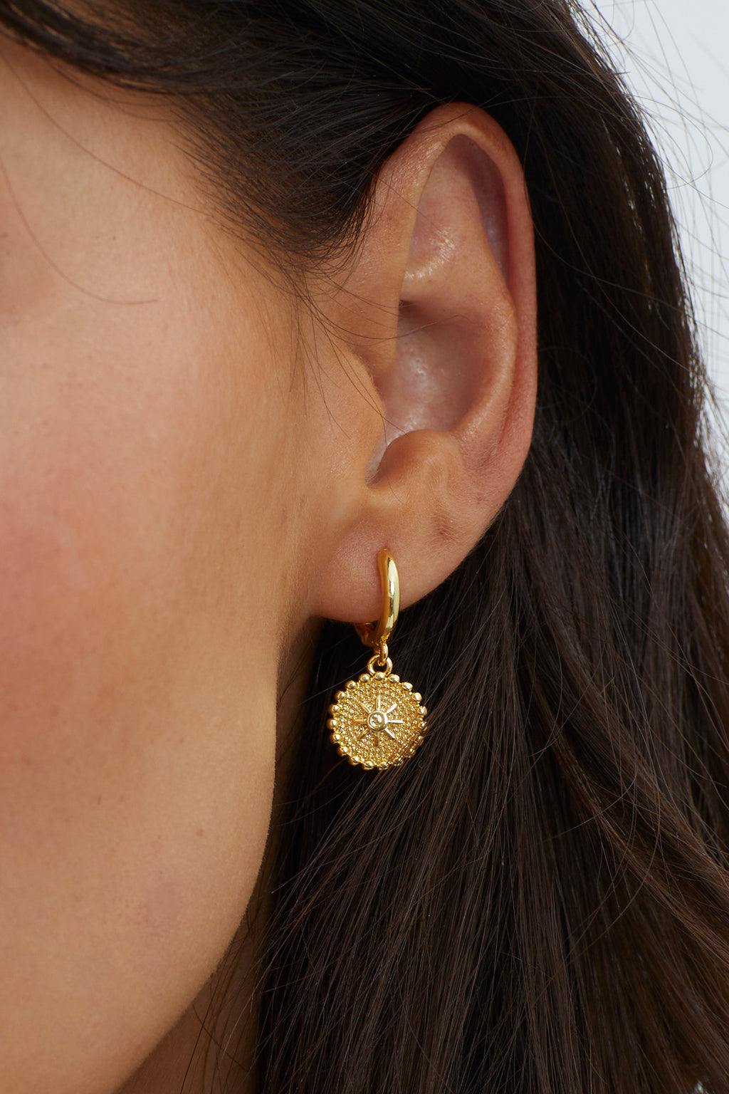 Ezra Coin Dangle Earrings Gold by Selfie Leslie Australia