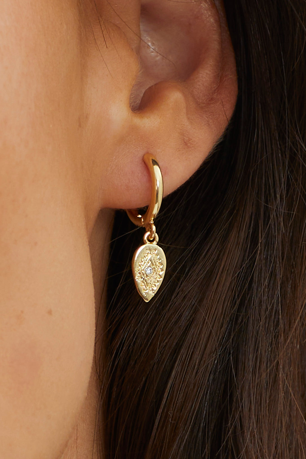 Emmie Teardrop Dangle Earrings Gold by Selfie Leslie Australia