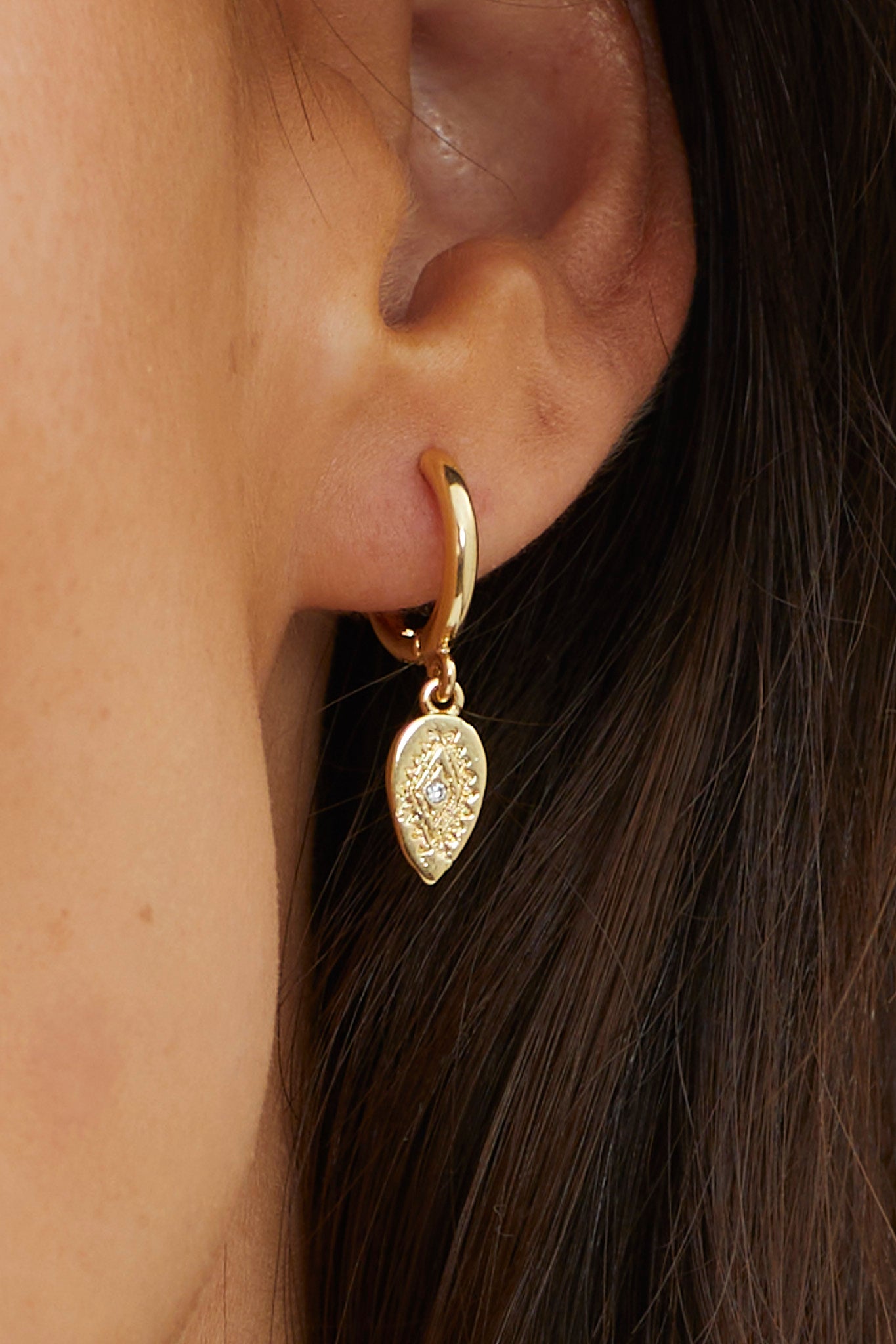 Emmie Teardrop Dangle Earrings Gold by Selfie Leslie Australia