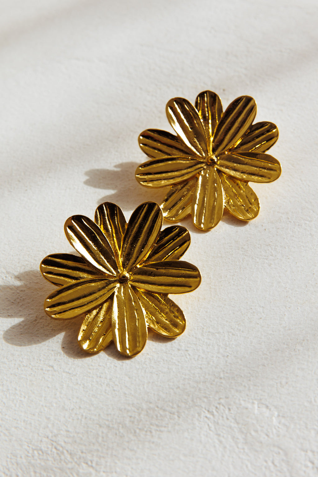 Lucid Drop Flower Earrings Gold by Selfie Leslie Australia