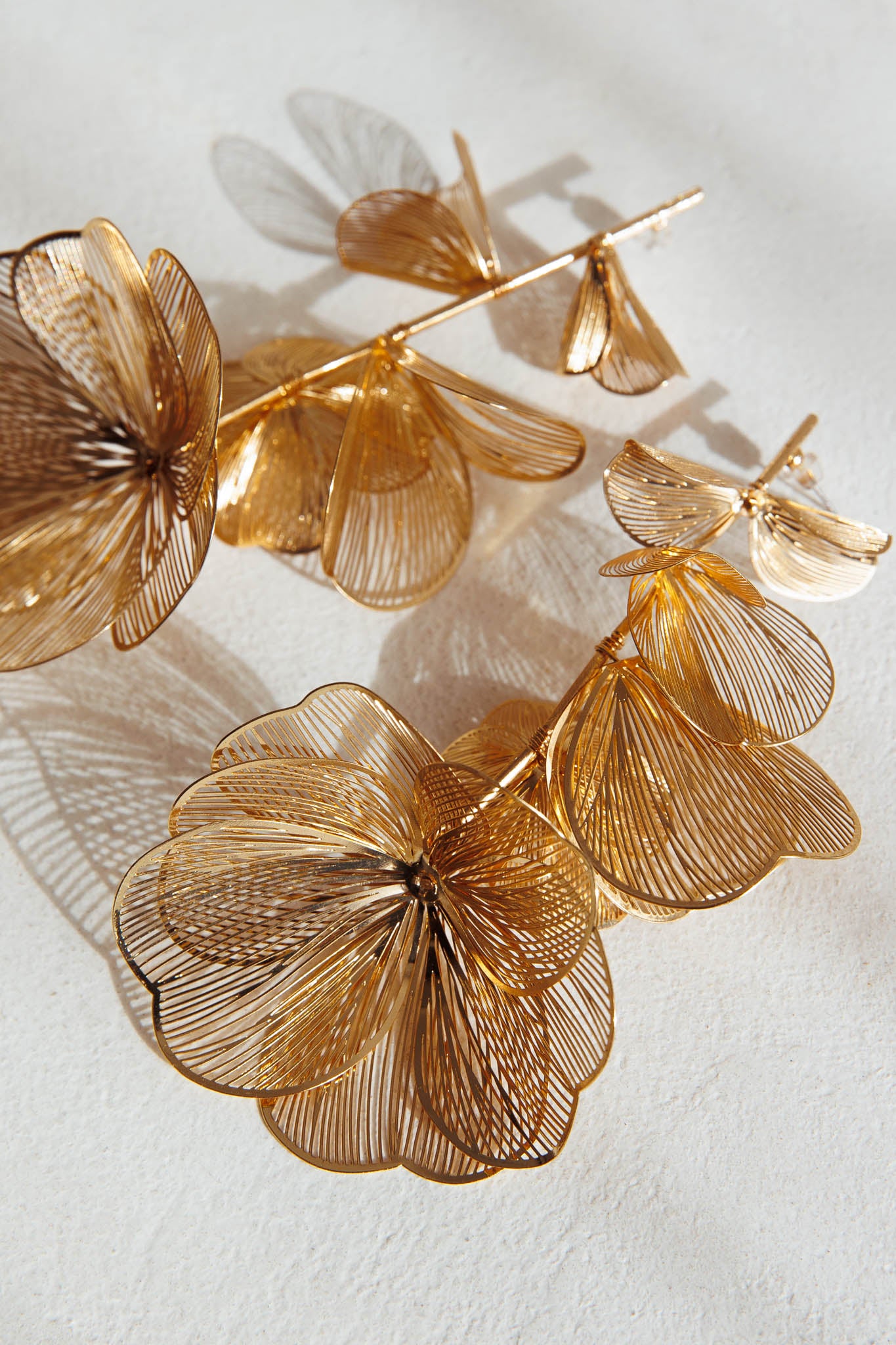Ruminate Drop Floral Earrings Gold by Selfie Leslie Australia