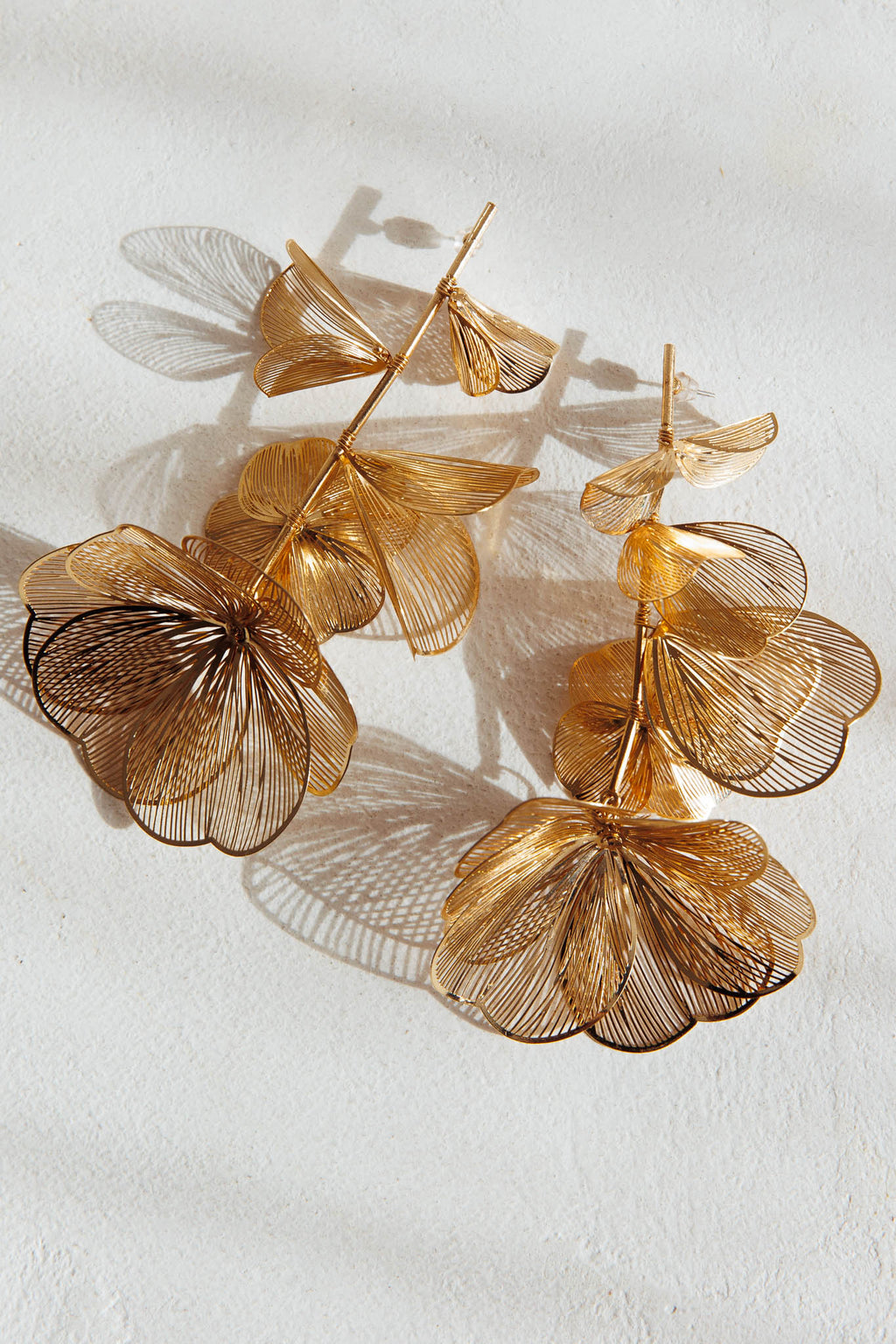 Ruminate Drop Floral Earrings Gold by Selfie Leslie Australia