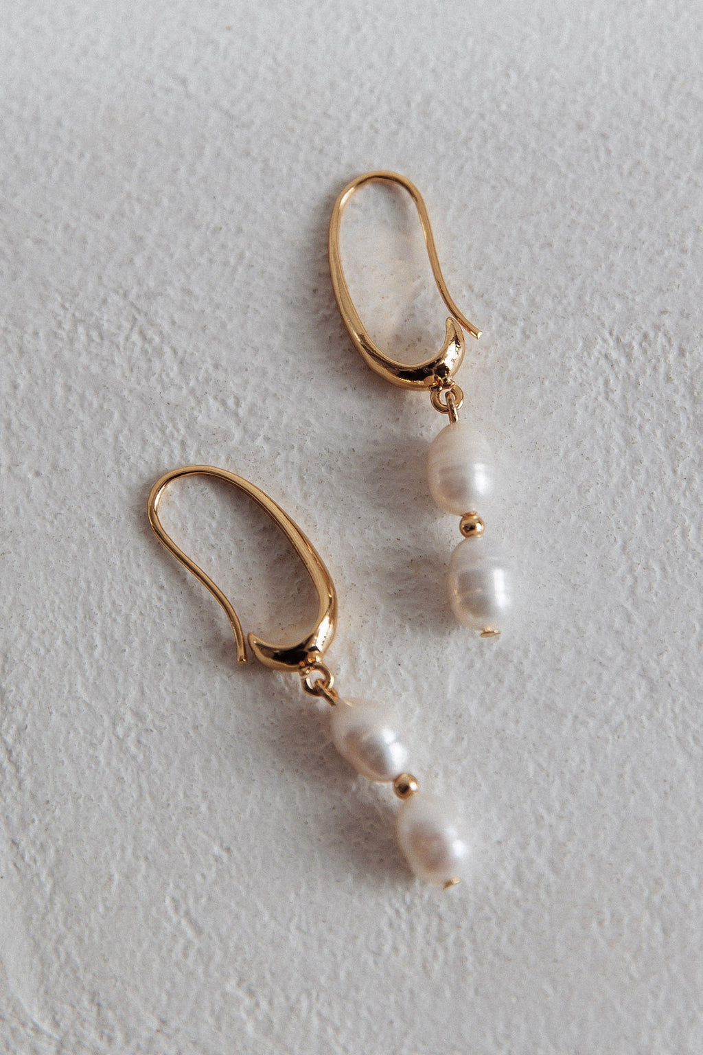 Joslly Drop Pearl Earrings Gold by Selfie Leslie Australia
