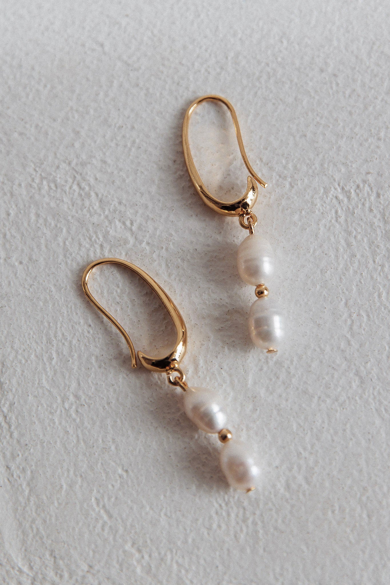Joslly Drop Pearl Earrings Gold by Selfie Leslie Australia