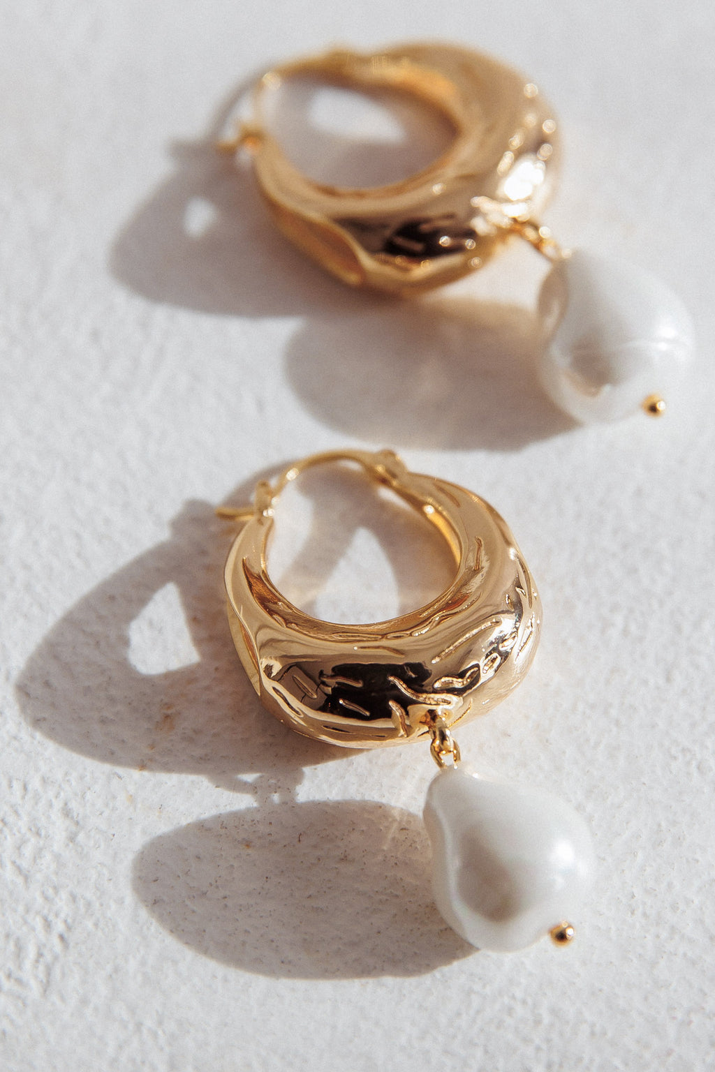 Serotonin Drop Pearl Earrings Gold by Selfie Leslie Australia