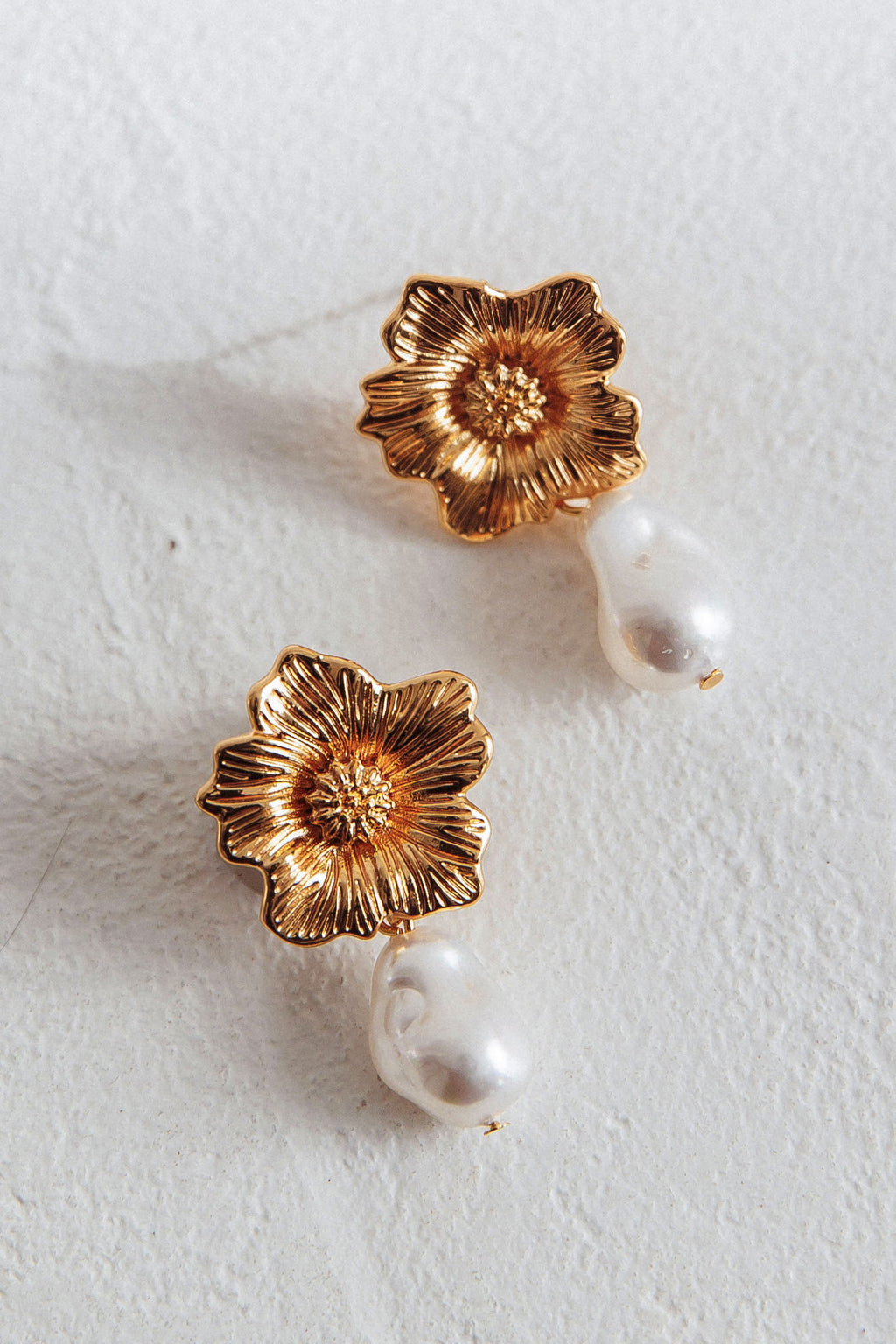 Camryn Drop Pearl Earrings Gold by Selfie Leslie Australia