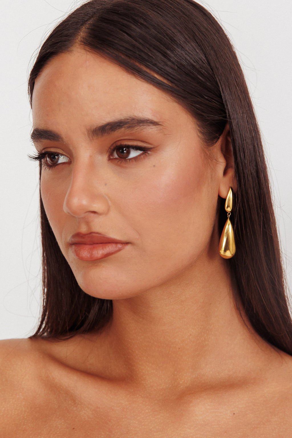 Luna Teardrop Earrings Gold by Selfie Leslie Australia