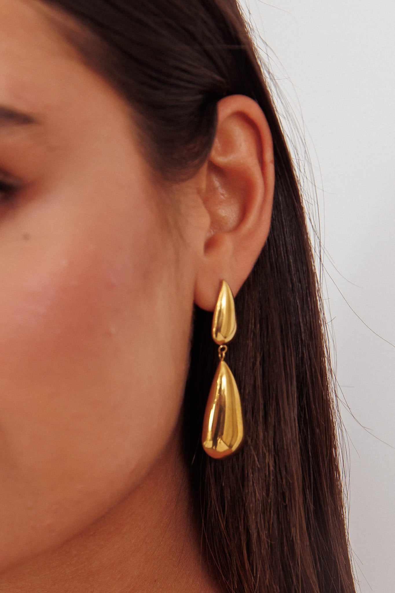 Luna Teardrop Earrings Gold by Selfie Leslie Australia