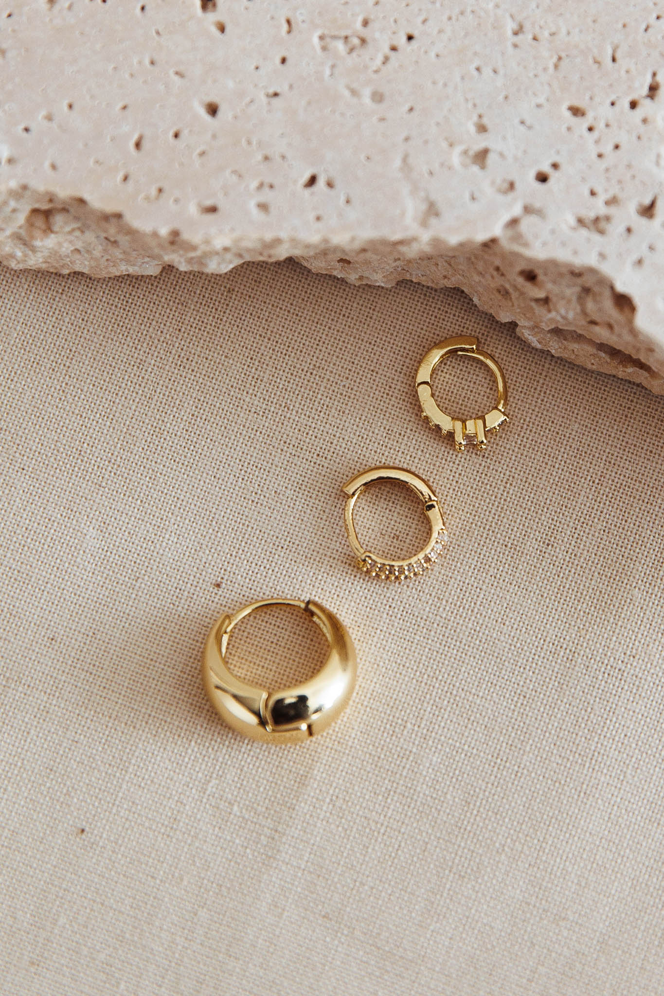 Luminate Crystal Earrings Set Gold by Selfie Leslie Australia